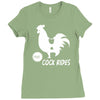 cock rides funny Ladies Fitted T-Shirt