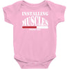 funny installing muscles, ideal gift, birthday present Baby Onesie