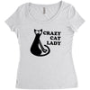crazy cat lady Women's Triblend Scoop T-shirt