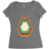 Totoro Retro Women's Triblend Scoop T-shirt