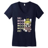 ski mood french bulldog Women's V-Neck T-Shirt