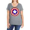 Captain America Ladies Curvy T-Shirt