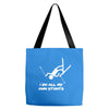 i do all my own stunts ski Tote Bags
