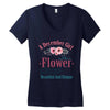 A December Girl Like A Flowers Women's V-Neck T-Shirt