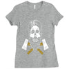 lumberjack skull Ladies Fitted T-Shirt