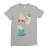 popeye spinach retro mens funny Ladies Fitted T-Shirt