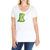 sad t rex Ladies Curvy T-Shirt