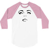 girl eye face black 3/4 Sleeve Shirt