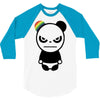 angry panda rainbow 3/4 Sleeve Shirt