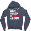 eat sleep arsenal Zipper Hoodie
