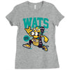 wats (2) Ladies Fitted T-Shirt