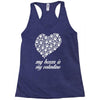 my boxer is my valentine Racerback Tank