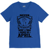 Never Underestimate Dog Rescuer Who Was Born April V-Neck Tee