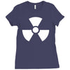 biohazard logo die cut vinyl Ladies Fitted T-Shirt