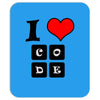 i love code Mousepad