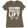 bro do you even lift baseball raglan Ladies Fitted T-Shirt