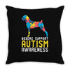 boxers support autism awareness Throw Pillow