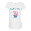 peppa pig brother pig Maternity Scoop Neck T-shirt