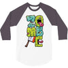 zombie font 3/4 Sleeve Shirt