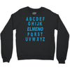 alphabet abc elemno Crewneck Sweatshirt
