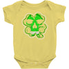 celtic green clover skull patch, irish biker patches Baby Onesie