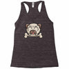 cute pug dog Racerback Tank