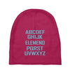 abc elemeno funny geek nerd book school teacher read spelling tee shir Baby Beanies