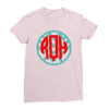 chevron circle Ladies Fitted T-Shirt