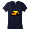 Mufasa and Simba Lion King Women's V-Neck T-Shirt