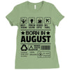 Born In August Ladies Fitted T-Shirt