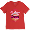 quens are born [your date] V-Neck Tee