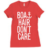 boat hair don't care Ladies Fitted T-Shirt