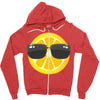 Lemon with Glasses Zipper Hoodie
