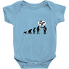 stop following me monkey Baby Onesie
