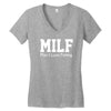 milf man i love fishing funny porn fisherman cool Women's V-Neck T-Shirt