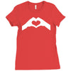 love hands Ladies Fitted T-Shirt