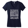 microwave hacker Women's V-Neck T-Shirt