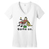 baseball game on short Women's V-Neck T-Shirt