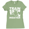 silver edition train insaiyan dragonball z insane bodybuilding goku Ladies Fitted T-Shirt