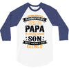 Super Cool Papa Of A Freaking Awesome Son 3/4 Sleeve Shirt