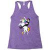 unicorn and human best friends Racerback Tank