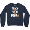 trick or treat or beer Crewneck Sweatshirt