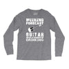 weekend forcast guitar with a chance of drinking Long Sleeve Shirts
