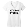 vote for cynthia Women's V-Neck T-Shirt
