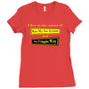 funny t shirt i live at the corner kiss my as &amp; no friggin way rude te Ladies Fitted T-Shirt