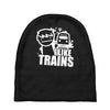 i like trains Baby Beanies