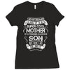 Super Cool Mother Of A Freaking Awesome Son Ladies Fitted T-Shirt