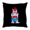 wild aztec monster Throw Pillow