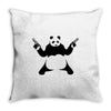 panda gun Throw Pillow