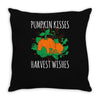 pumpkin kisses Throw Pillow